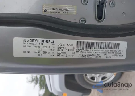 2014 Jeep Patriot Sport from USA, damaged, VIN 1C4NJRBB1ED846577